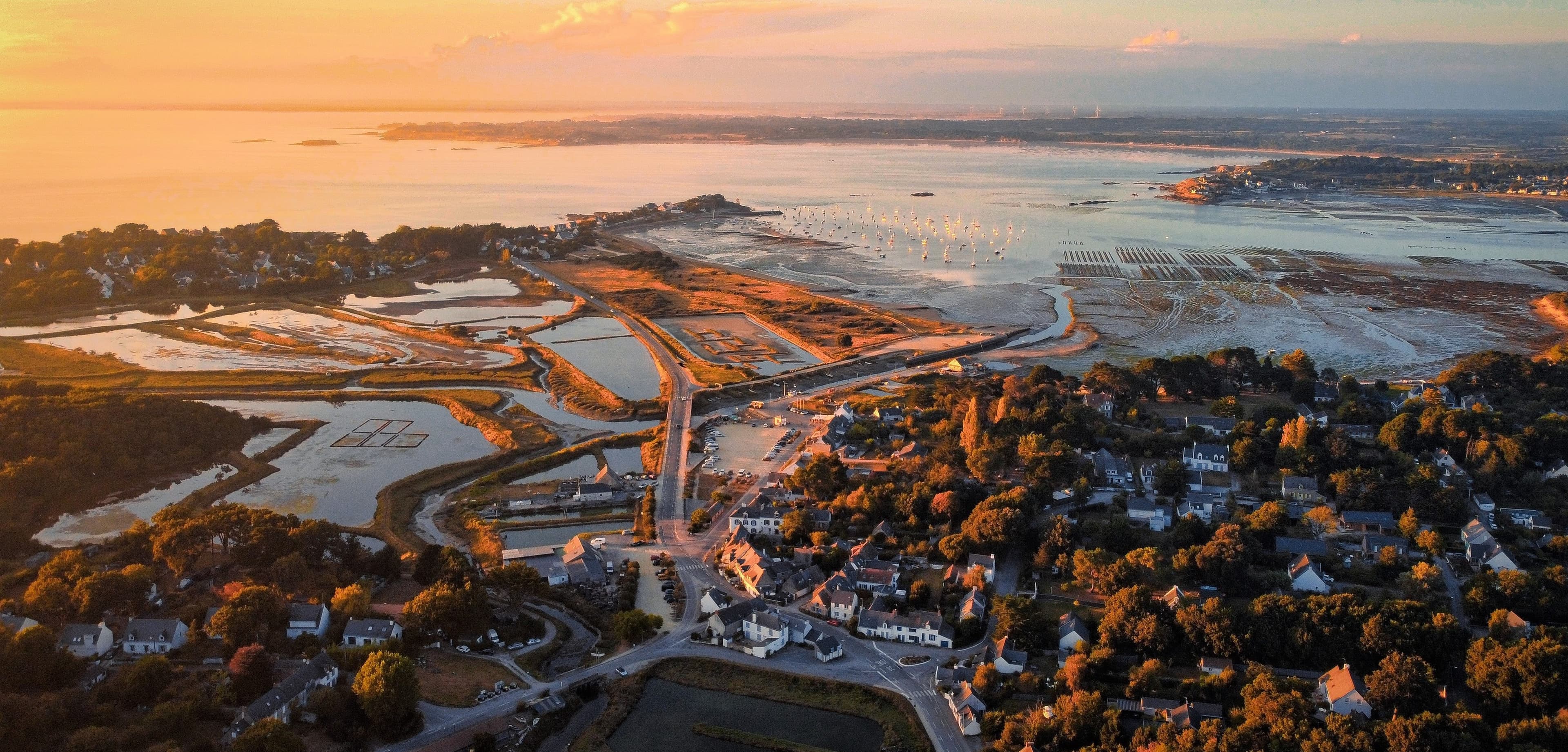 Kercabellec et la pointe de Merquel, vue aérienne
